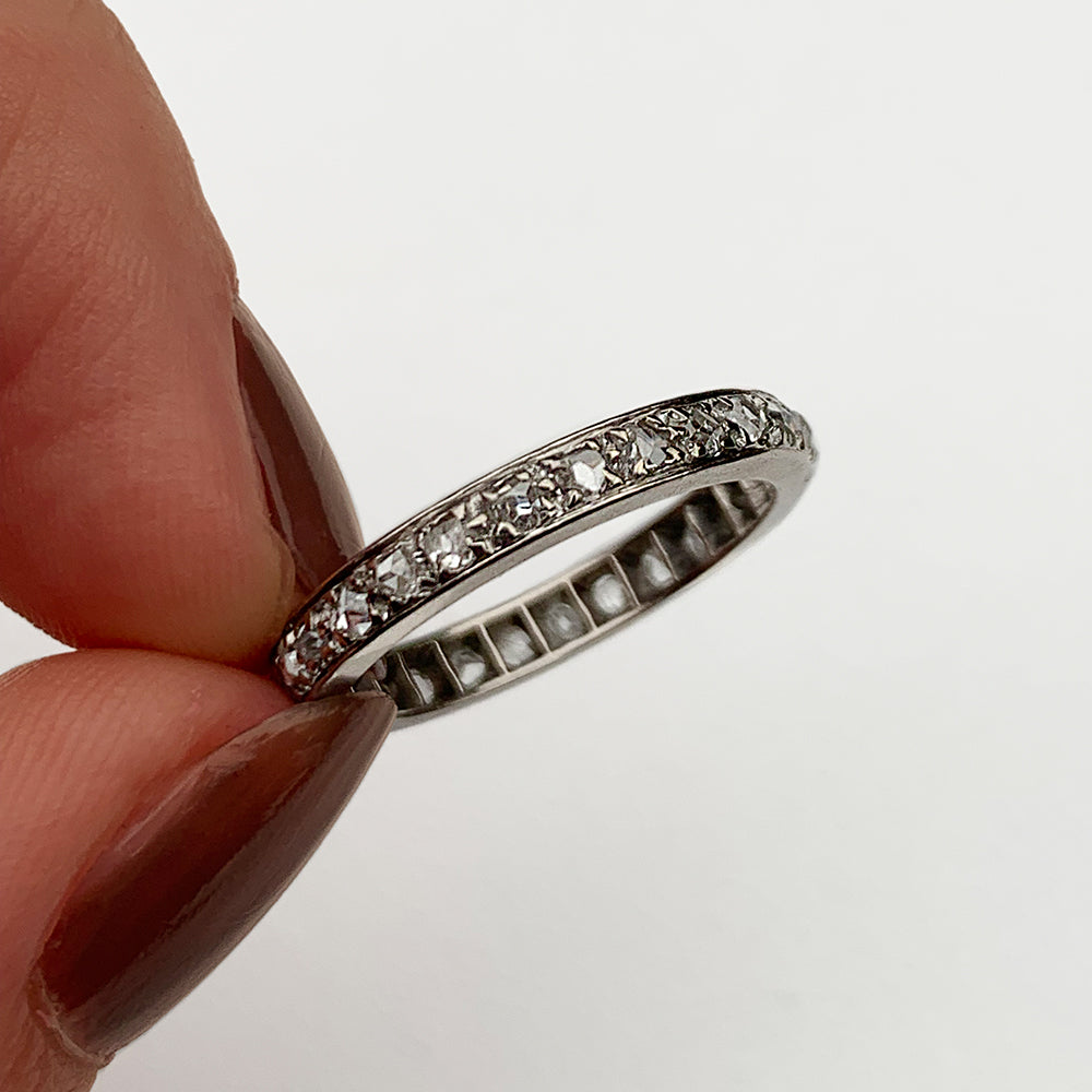 Victorian Rose Cut Diamond Full Eternity Band