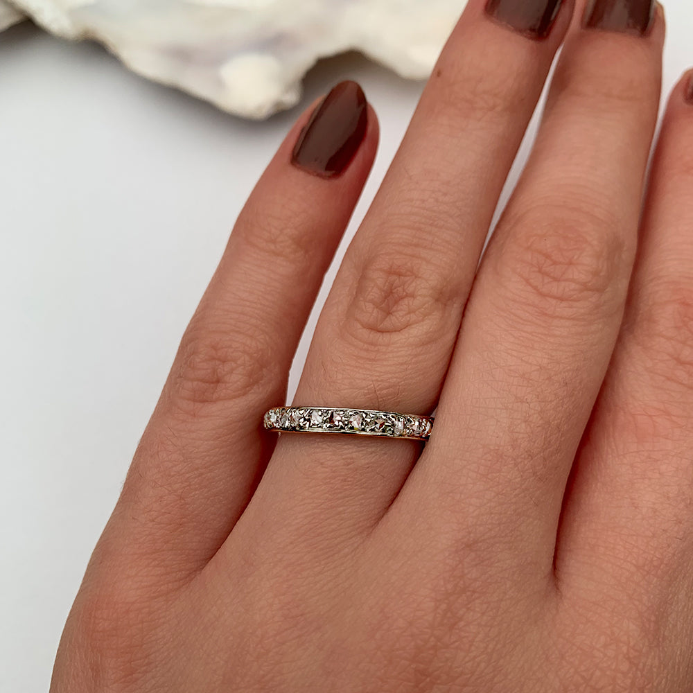 Victorian Rose Cut Diamond Full Eternity Band