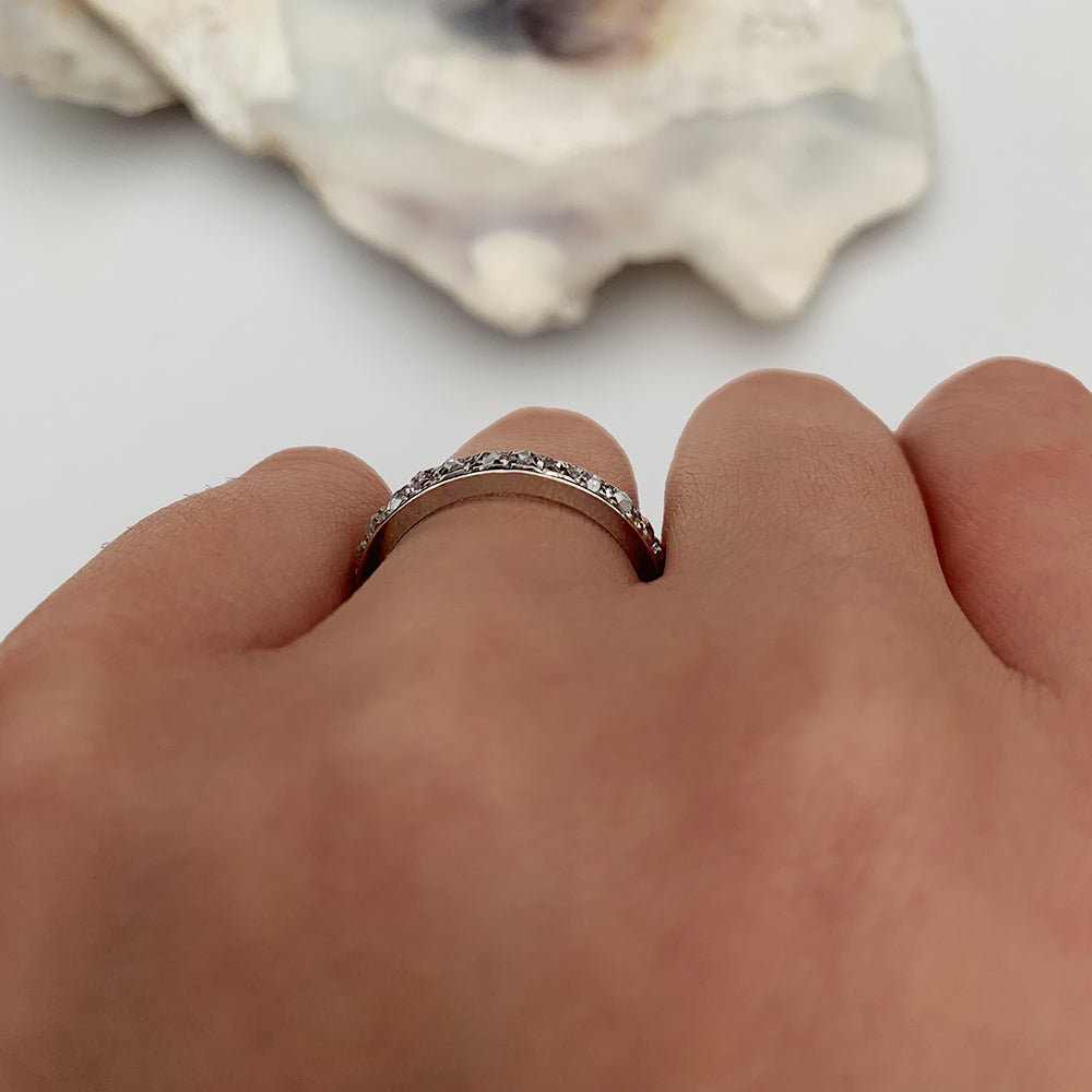 Victorian Rose Cut Diamond Full Eternity Band