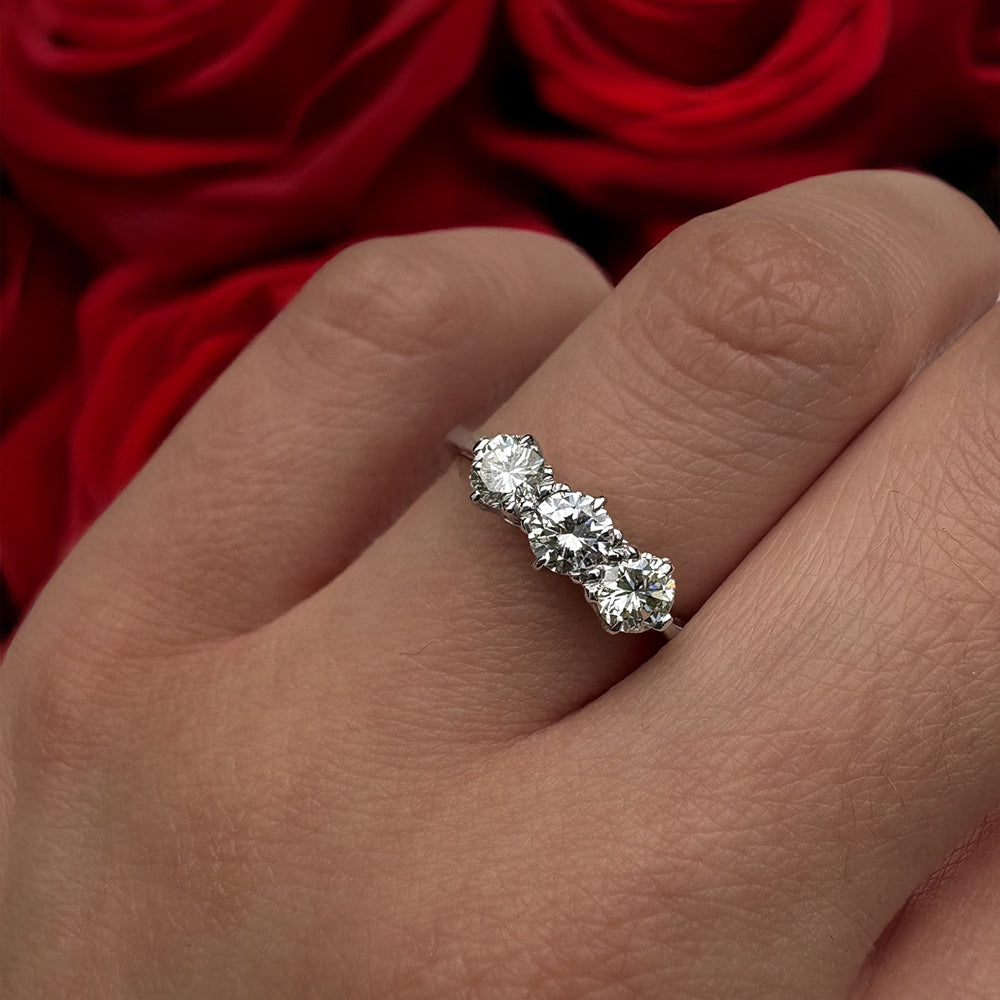 Vintage 0.65ct Diamond Trilogy Ring