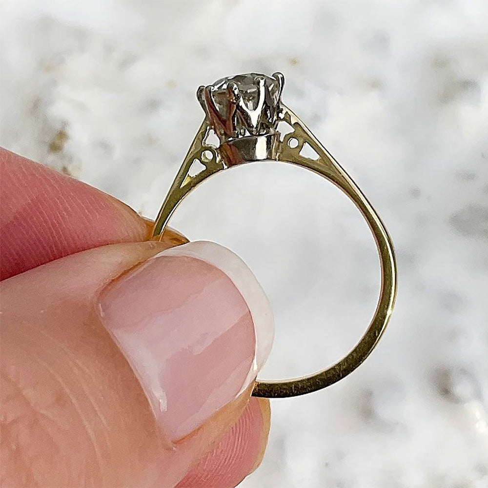 Edwardian Antique Diamond Solitaire Engagement Ring