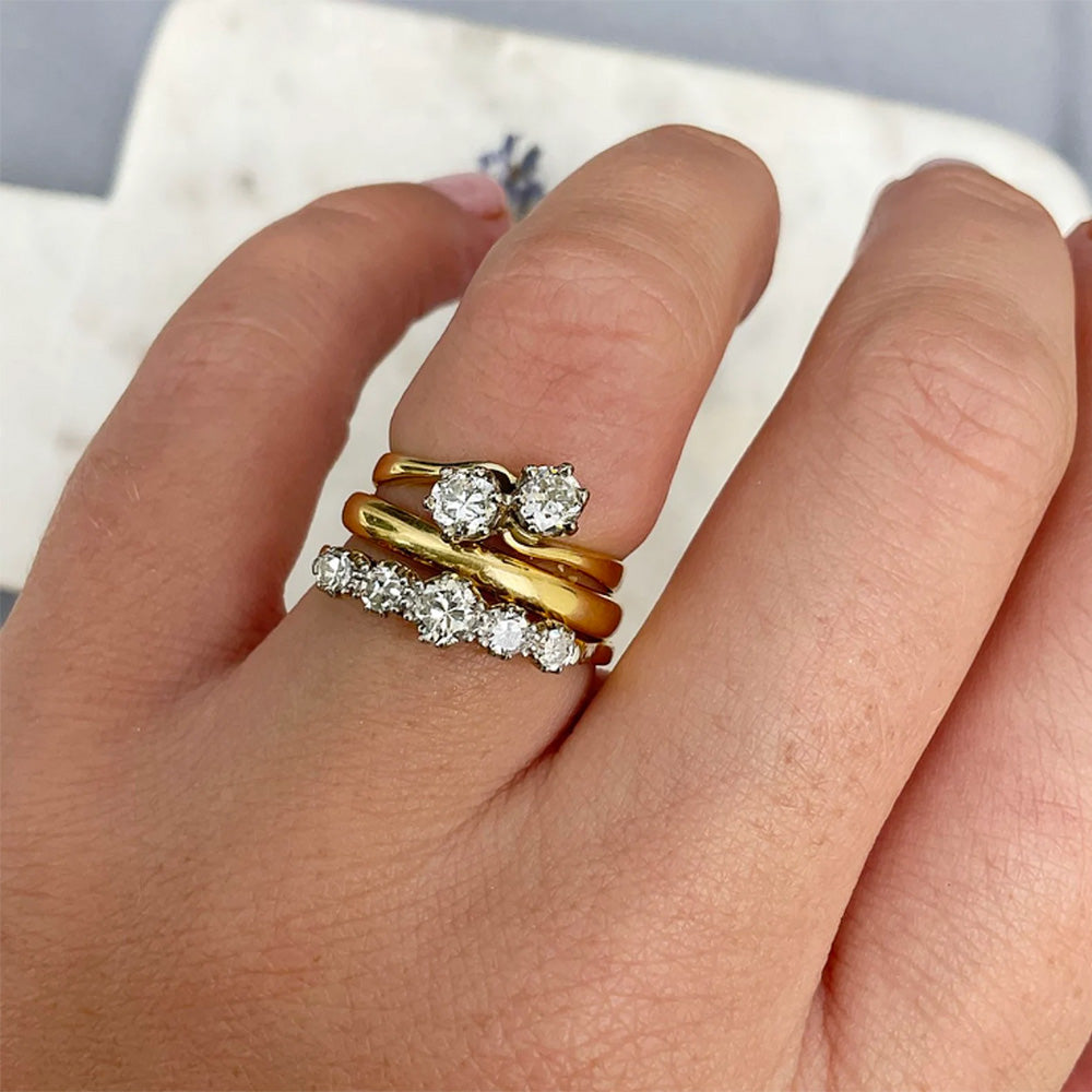 Edwardian Antique Diamond Toi et Moi Ring