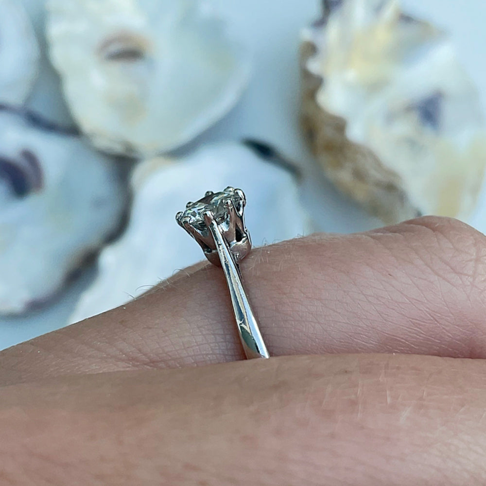 Vintage Platinum Diamond Solitaire Engagement Ring