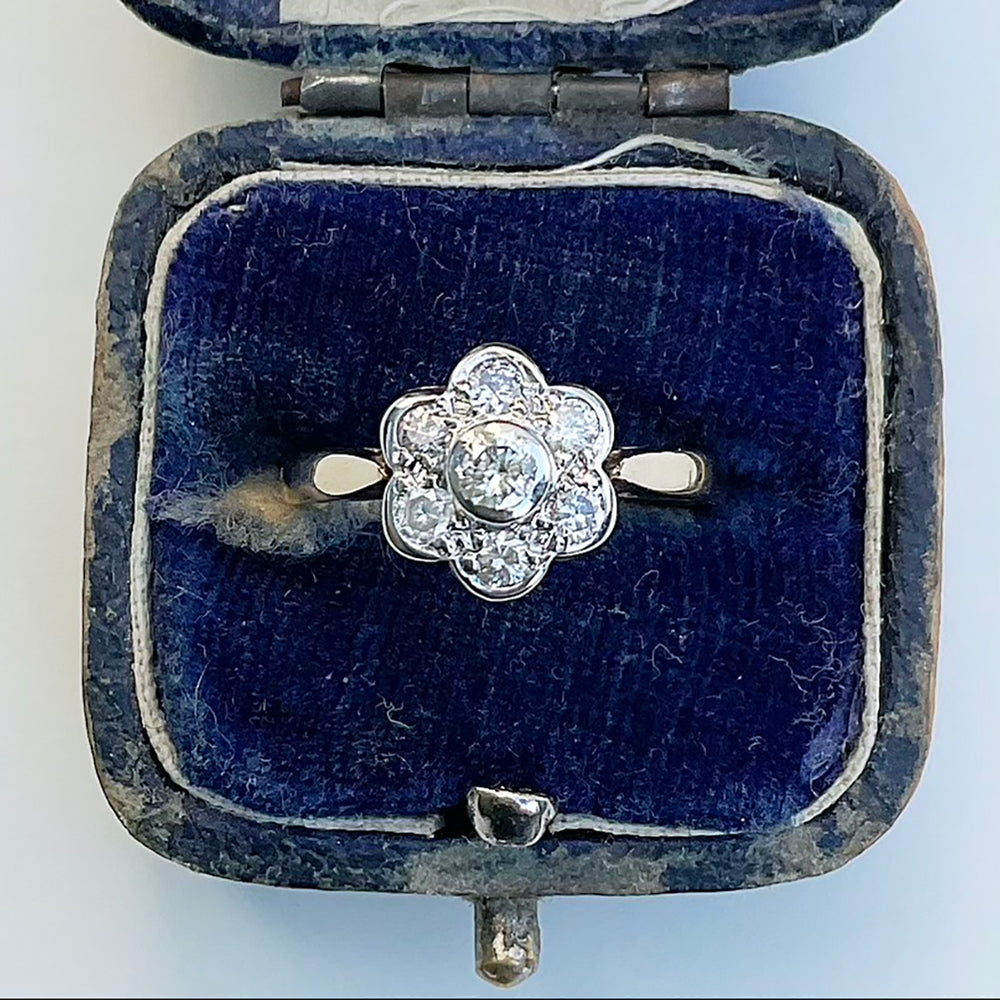 Vintage Diamond Daisy Ring