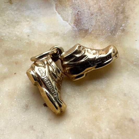 Vintage 1964 Gold Boots Charm