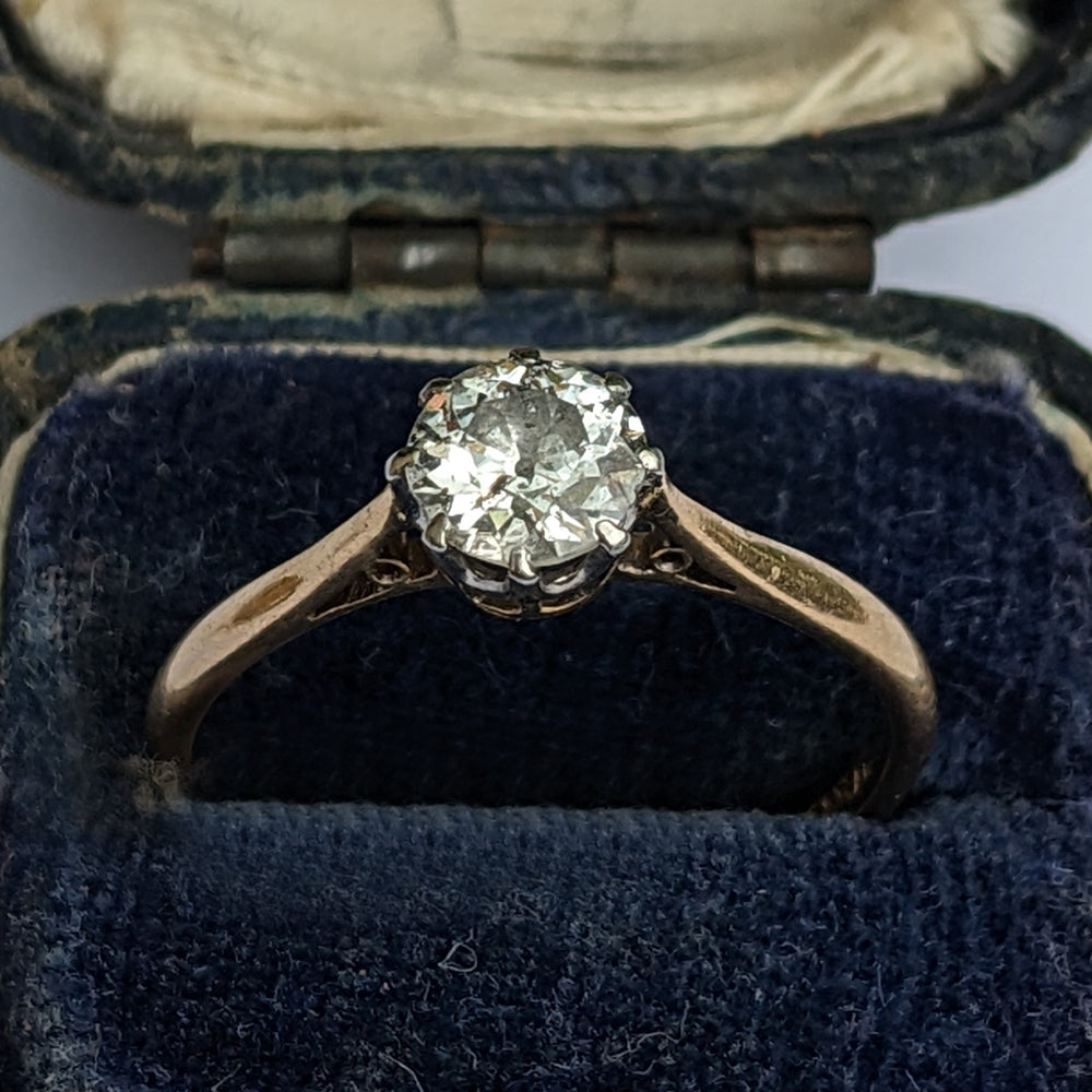 Antique Old European Cut Diamond Solitaire Engagement Ring