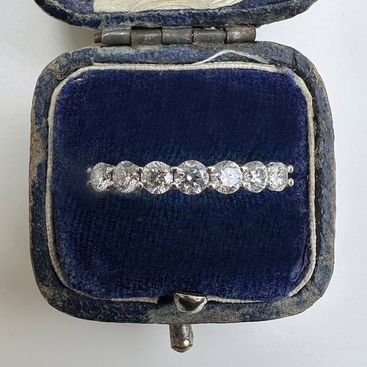 Vintage Diamond Seven Stone Eternity Ring