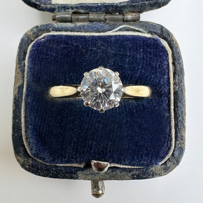 Vintage 1977 1ct Diamond Solitaire Engagement Ring