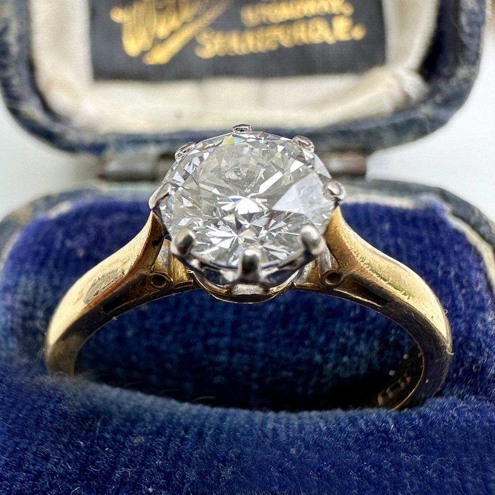 Vintage 1977 1ct Diamond Solitaire Engagement Ring