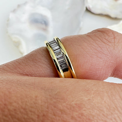 Vintage Baguette Cut Diamond Eternity Band