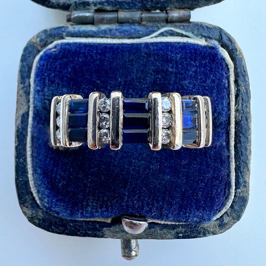 Vintage Sapphire & Diamond Ring