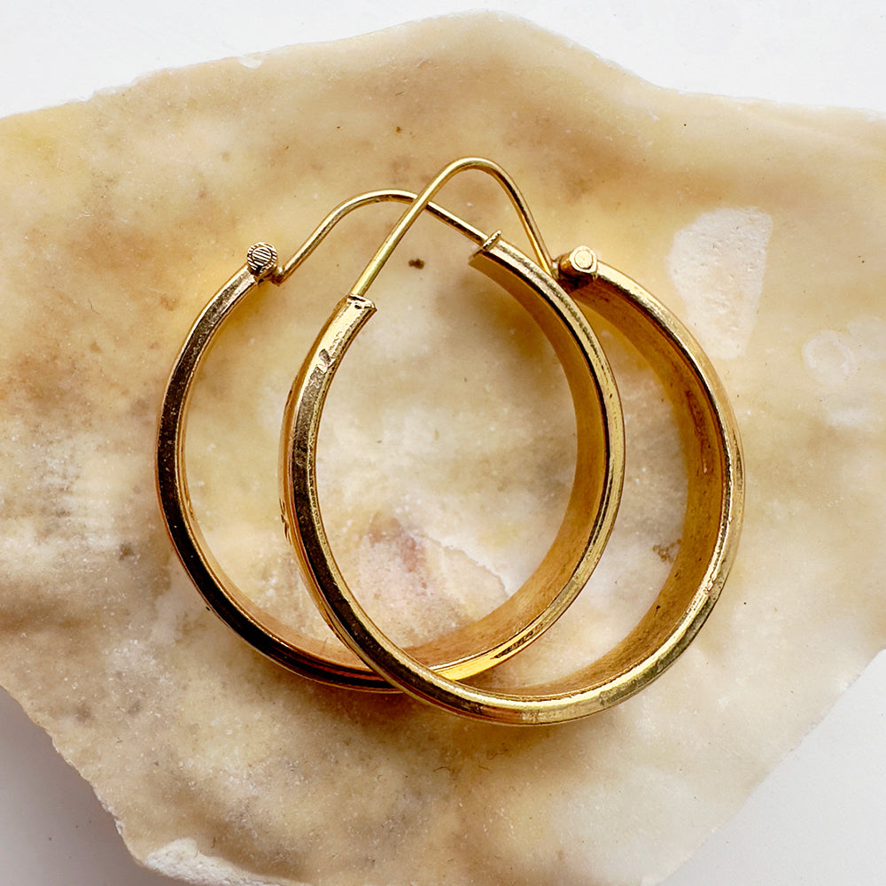 18ct solid online gold hoop earrings