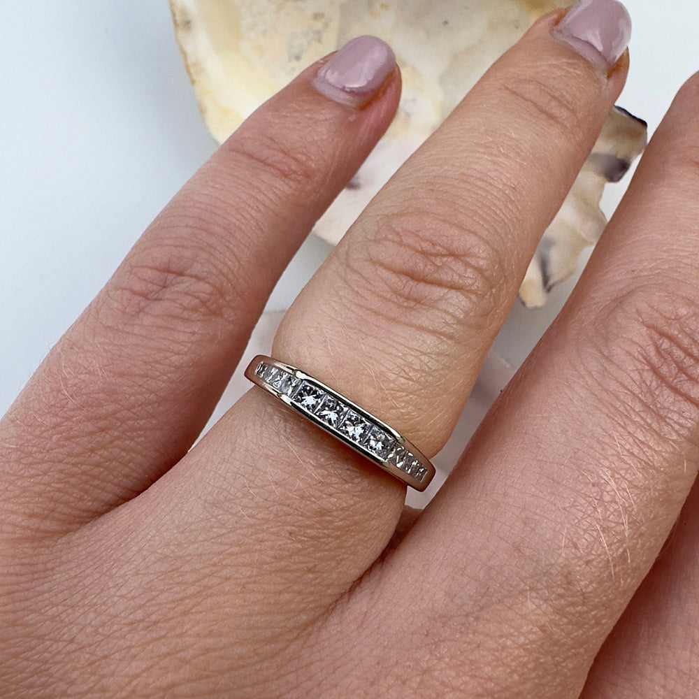 Vintage platinum sales eternity ring