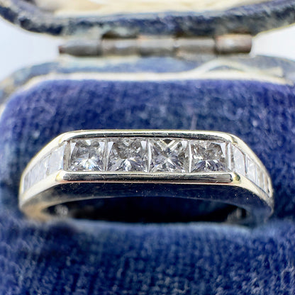 Vintage Princess Cut Diamond Eternity Ring