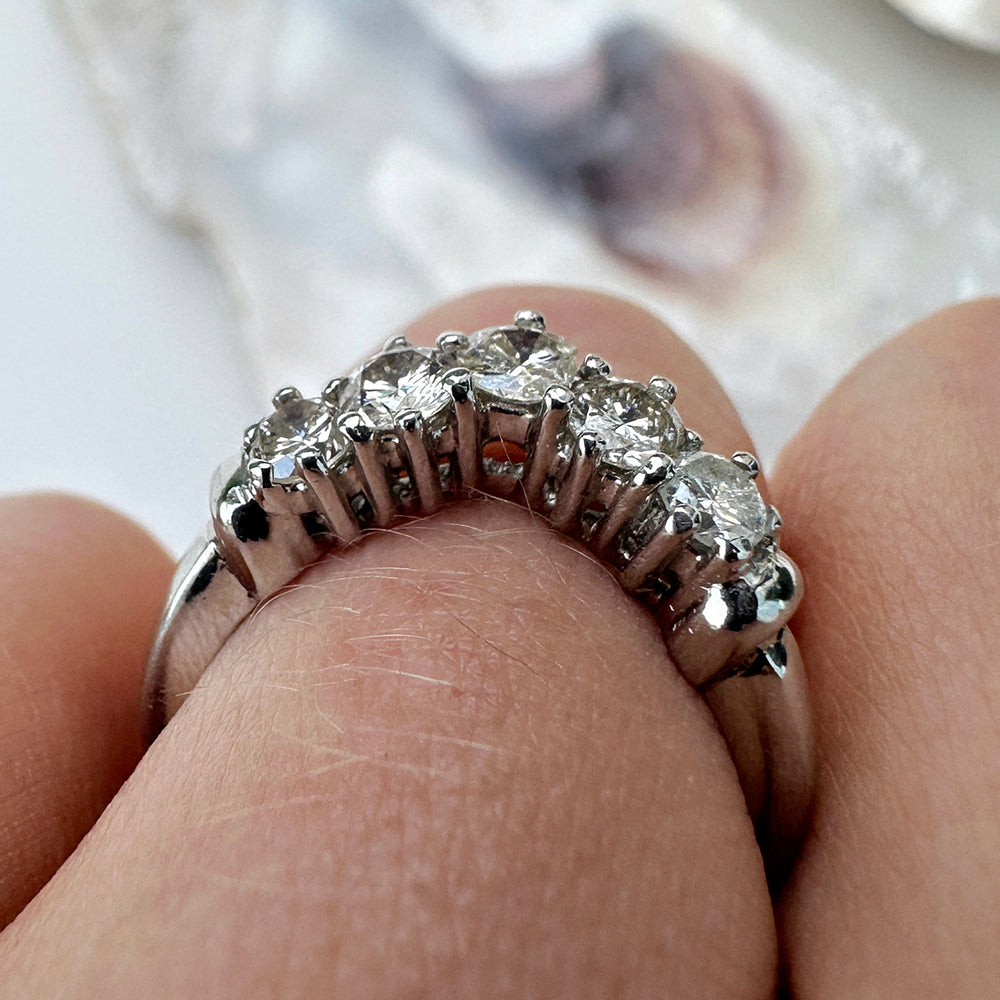 Wishbone eternity clearance ring platinum