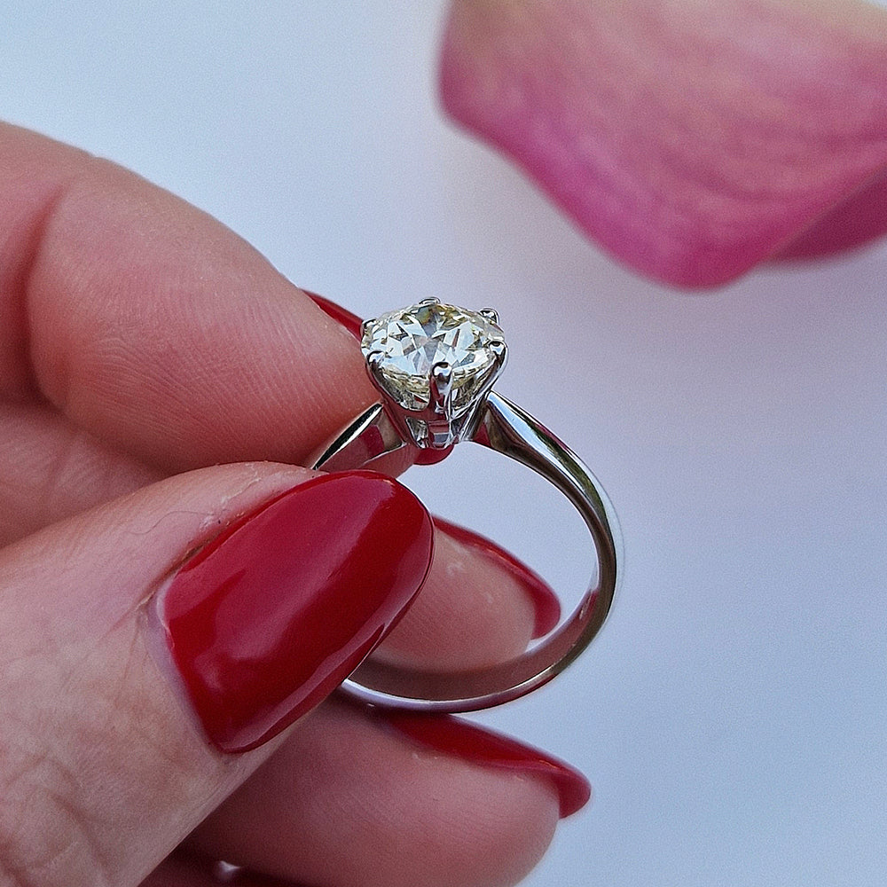 Vintage 1ct Diamond Solitaire Ring