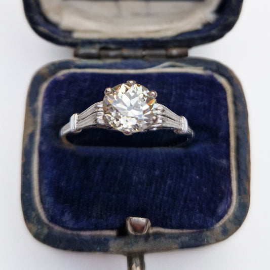 Vintage 1.52ct Diamond Solitaire Engagement Ring