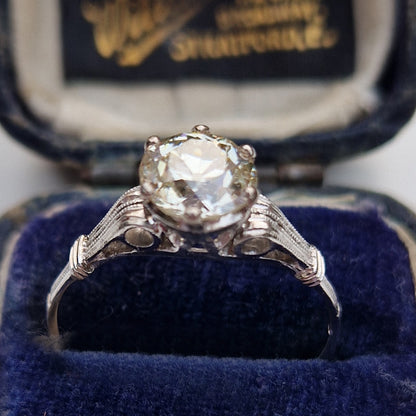 Vintage 1.52ct Diamond Solitaire Engagement Ring