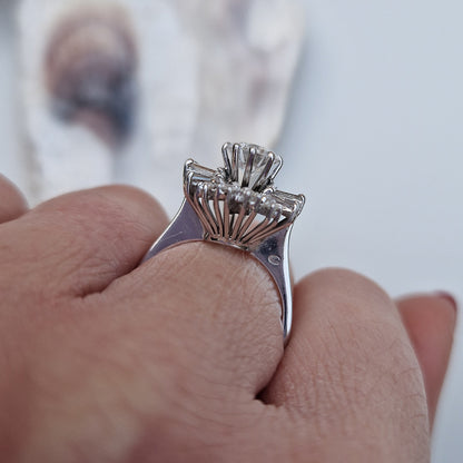 Vintage Multi-Cut Diamond Cluster Ring