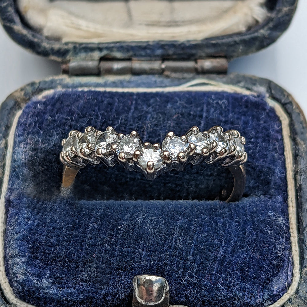 1978 Vintage Diamond Wishbone Ring