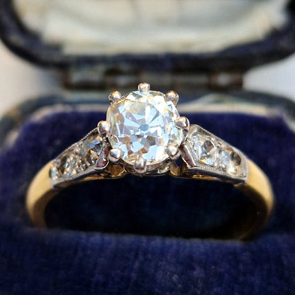 Antique Old European Cut Diamond Solitaire Engagement Ring