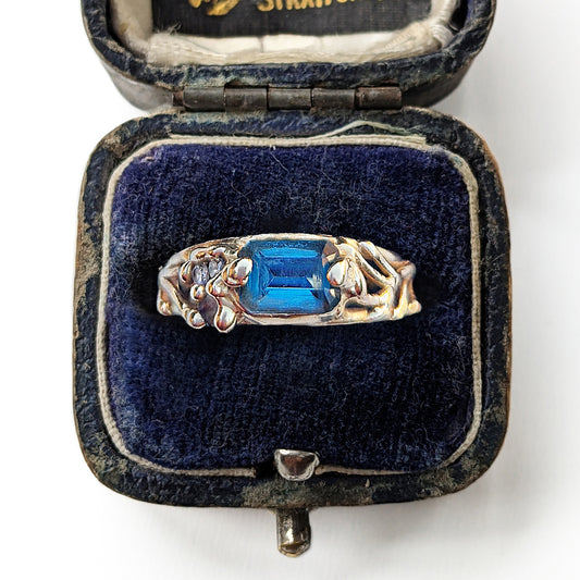 Vintage Topaz & Diamond Dress Ring