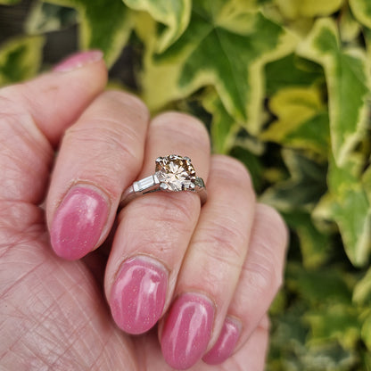 Vintage 1.68ct Tinted Diamond Solitaire Ring