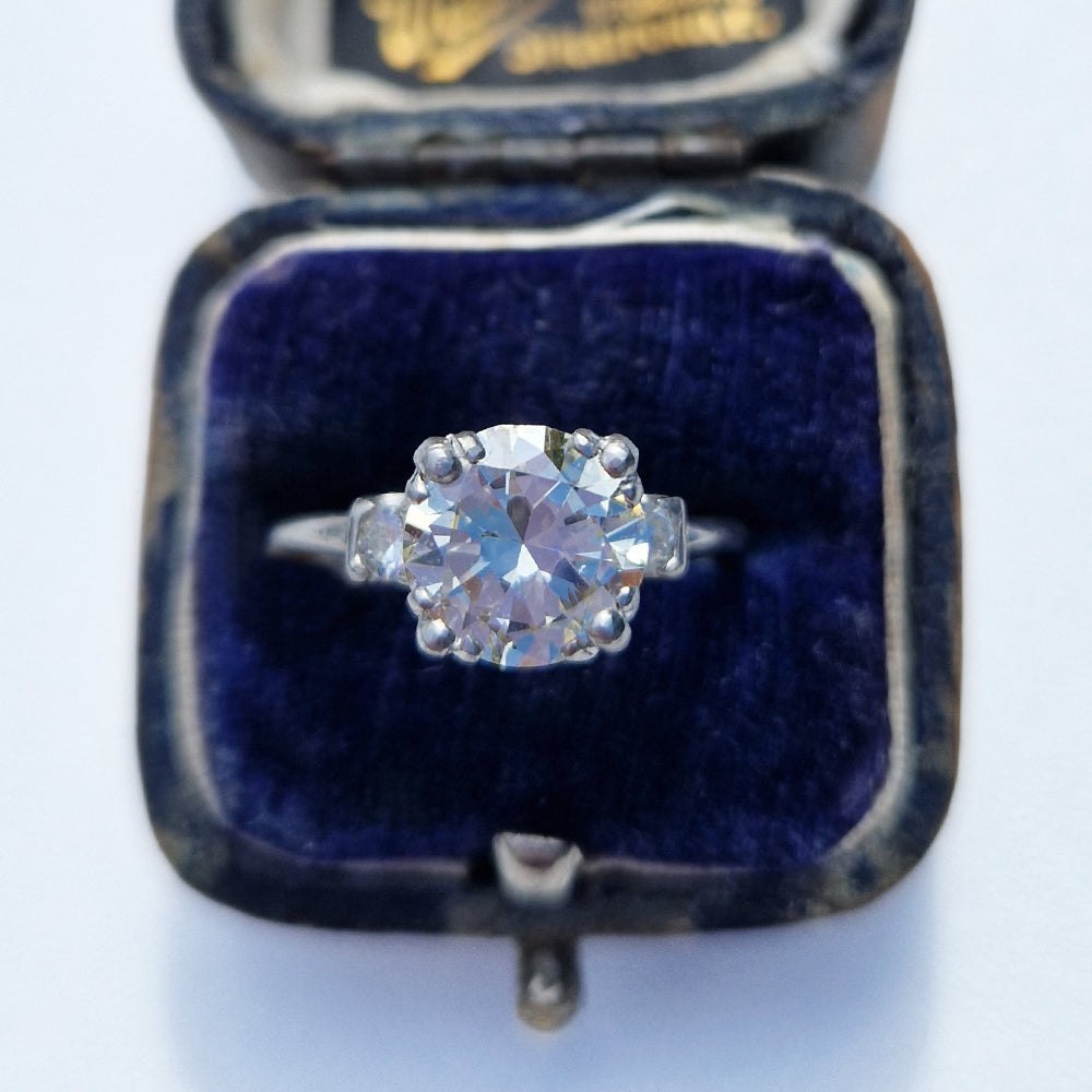 Vintage 2.06ct Diamond Solitaire Engagement Ring