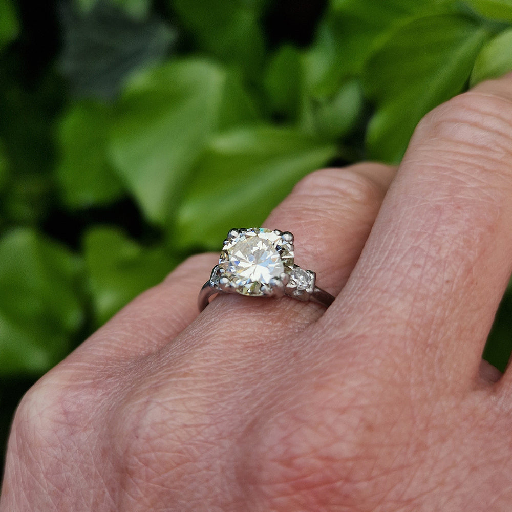 Vintage 2.06ct Diamond Solitaire Engagement Ring