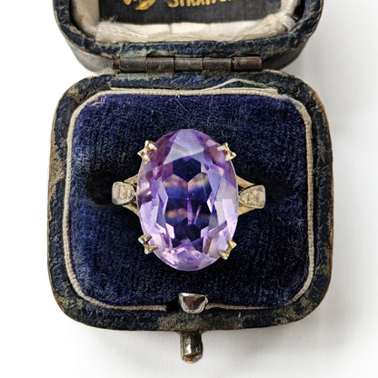 1963 Vintage Amethyst Solitaire Ring