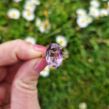 1963 Vintage Amethyst Solitaire Ring