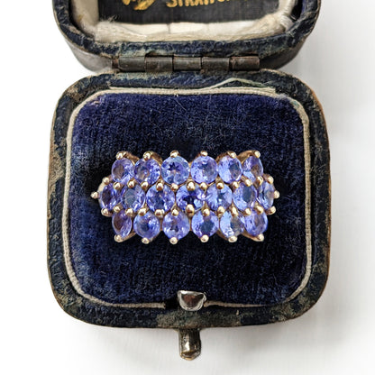 1999 Vintage Tanzanite Cluster Ring