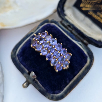 1999 Vintage Tanzanite Cluster Ring