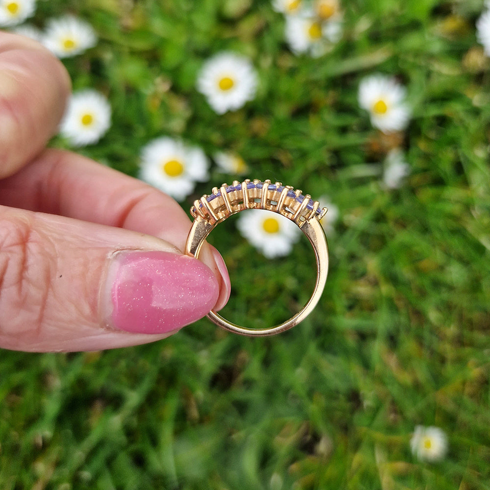 1999 Vintage Tanzanite Cluster Ring