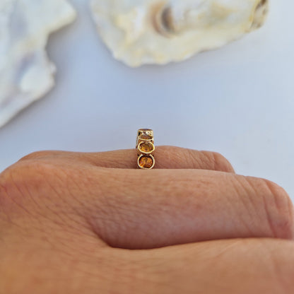 Golden Citrine Seven Stone Ring