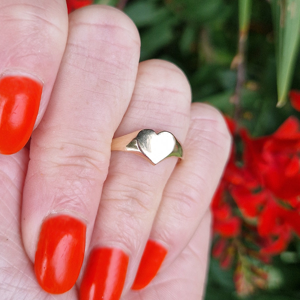 Vintage Gold Heart Ring