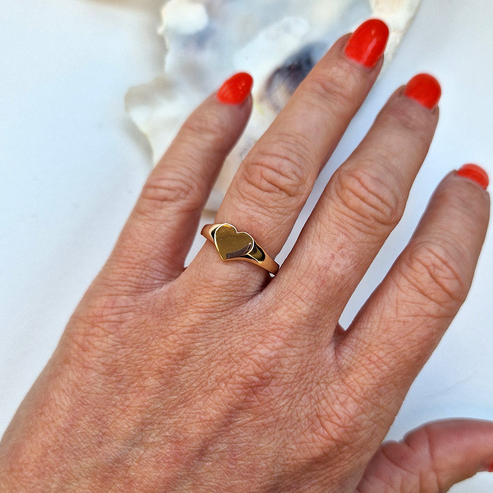 Vintage Gold Heart Ring