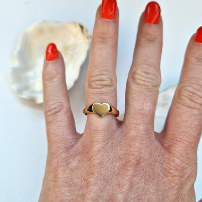 Vintage Gold Heart Ring