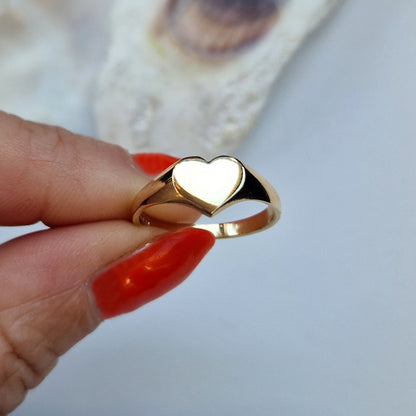 Vintage Gold Heart Ring