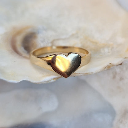 Vintage Gold Heart Ring