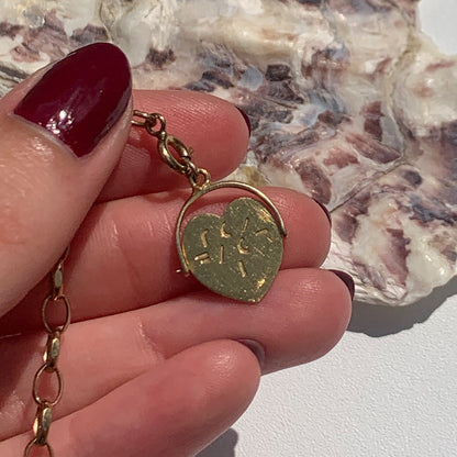 Vintage Gold 'I Love You' Spinning Pendant