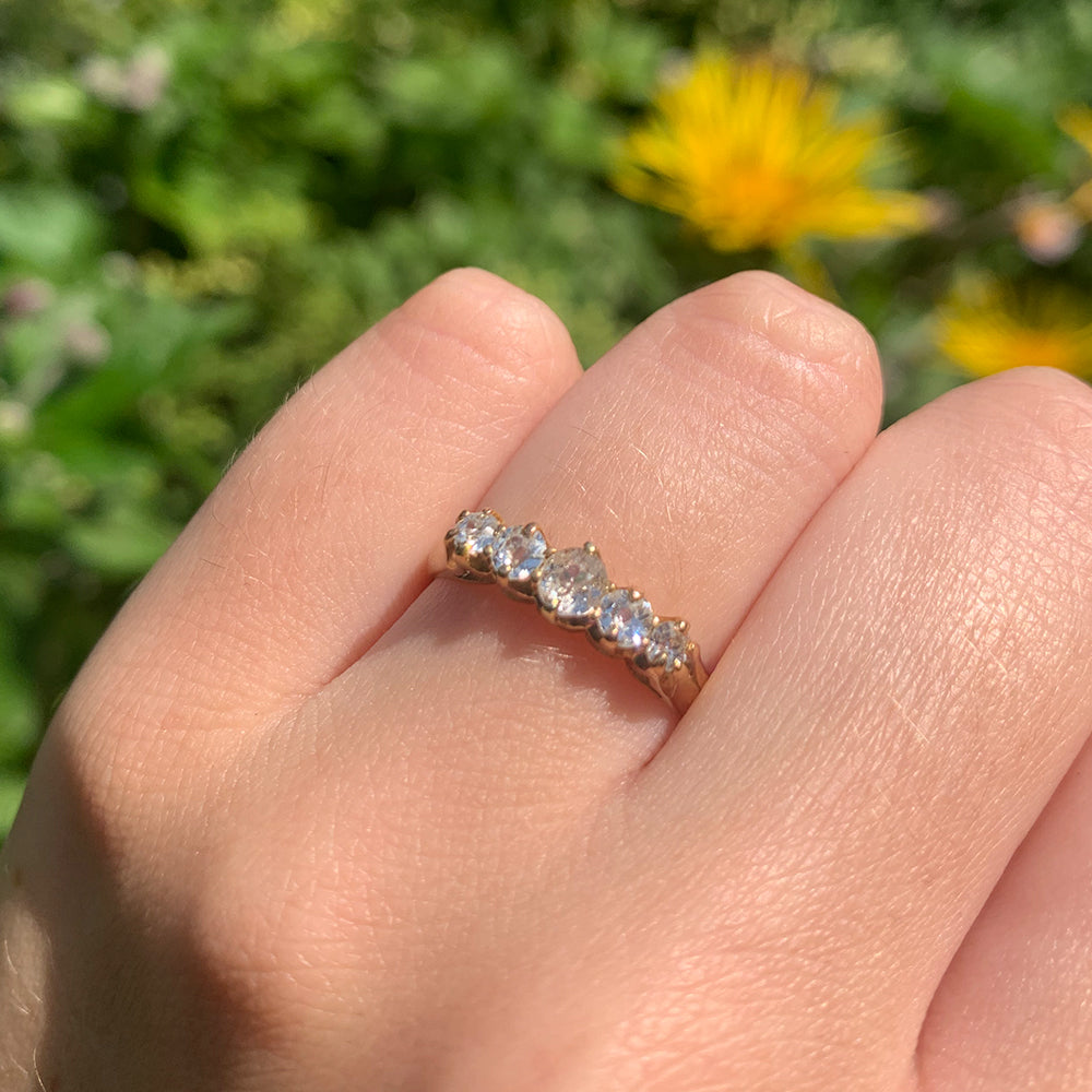 Antique Old European Cut Diamond Five Stone Ring – Wolf Ivy