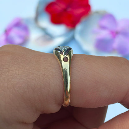 Antique Old European Cut Diamond Cluster Ring