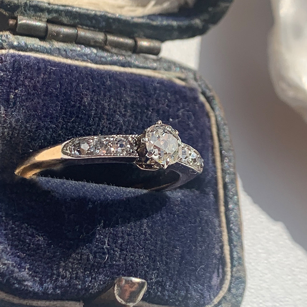 Antique Old European Cut Diamond Solitaire Ring