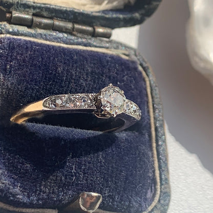 Antique Old European Cut Diamond Solitaire Ring