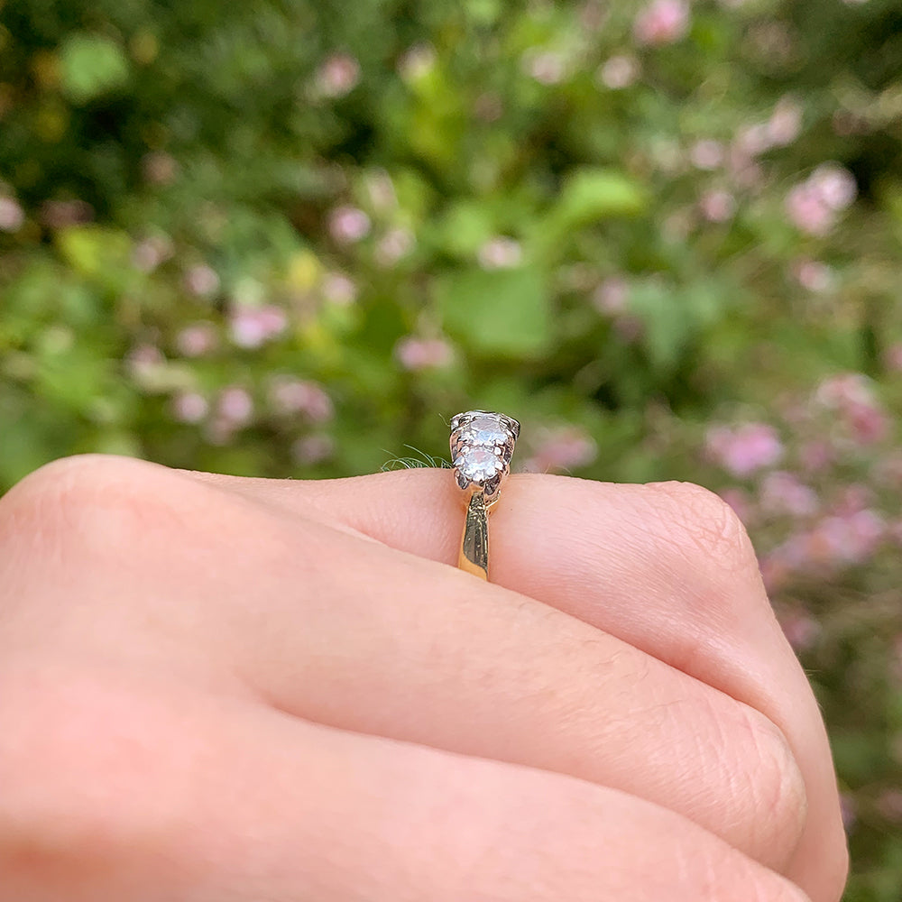 c1980's Vintage 1.25ct Diamond Five Stone Ring