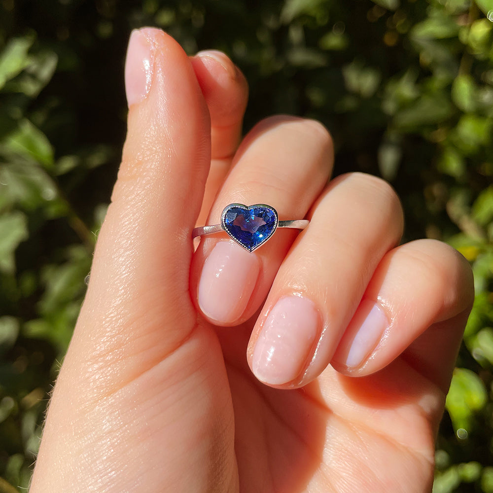 Vintage 1.91ct Sapphire Heart Ring