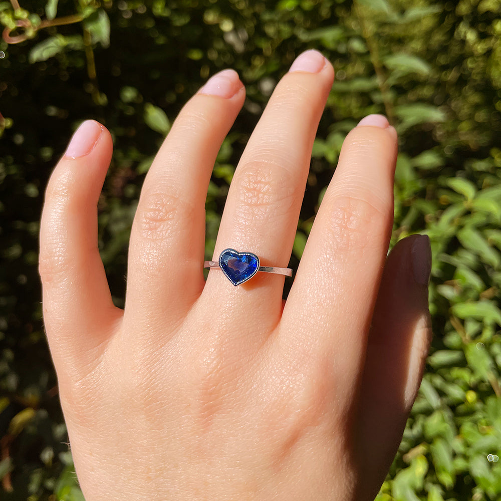 Vintage 1.91ct Sapphire Heart Ring