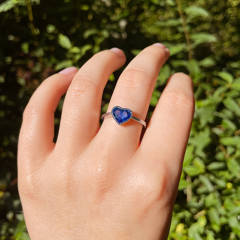 Vintage 1.91ct Sapphire Heart Ring