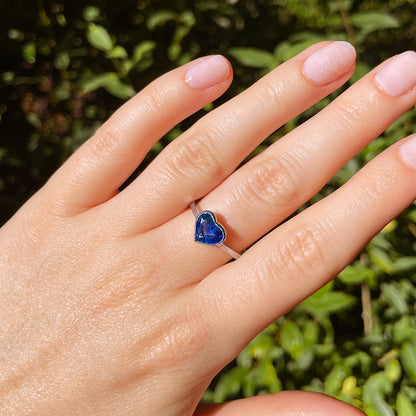 Vintage 1.91ct Sapphire Heart Ring